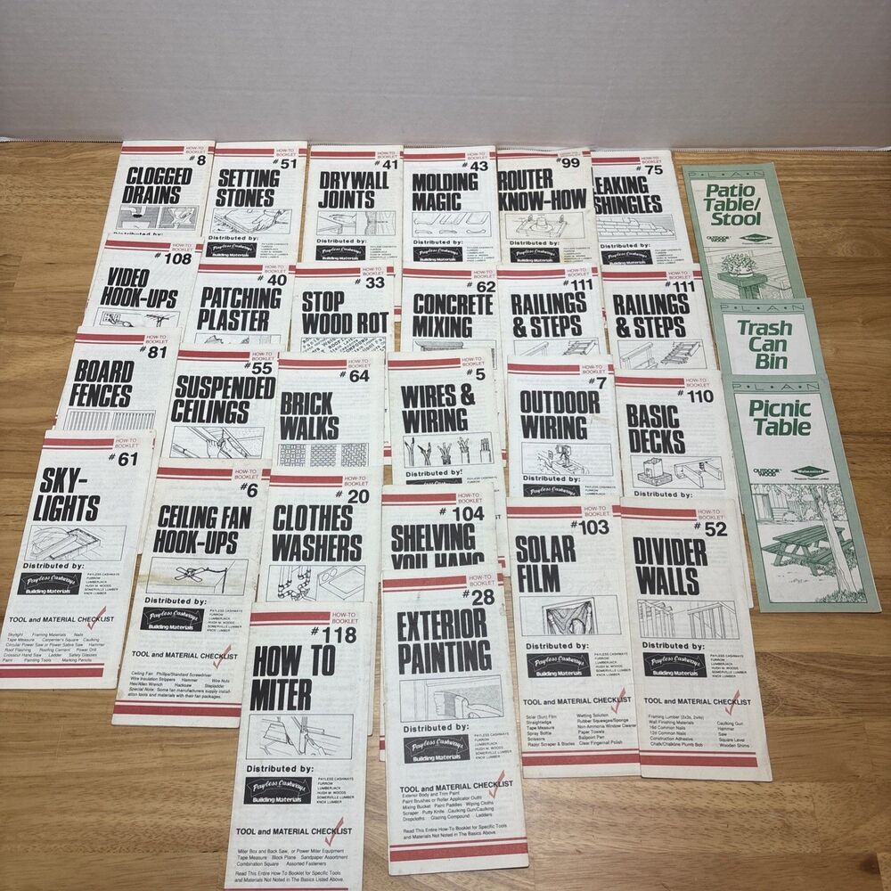 VTG Home Improvement How To Booklets DIY Maintenance Vintage Lot Of 29 Payless